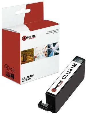 Laser Tek Services Compatible High Yield Ink Cartridge Replacement for Canon CLI-281 CLI281M Works with Canon Pixma TR7520 TR8520 TS6120 Printers (Magenta, 1 Pack) - 830 Pages