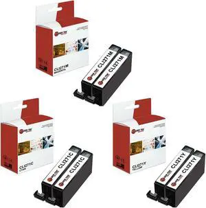 Laser Tek Services Compatible High Yield Ink Cartridge Replacement for Canon CLI-271 CLI271C CLI271M CLI271Y Works with Canon Pixma MG5720 MG5721, TS5020 Printers (Cyan, Magenta, Yellow, 6 Pack)