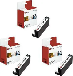 Laser Tek Services Compatible High Yield Ink Cartridge Replacement for Canon CLI-271 CLI271C CLI271M CLI271Y Works with Canon Pixma MG5720 MG5721, TS5020 Printers (Cyan, Magenta, Yellow, 3 Pack)