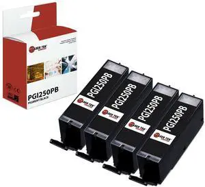 Laser Tek Services Compatible High Yield Ink Cartridge Replacement for Canon PGI-250 PGI250PGBK Works with Canon Pixma MG5420 MG6320, MX722 MX922, IP7220 Printers (Pigment Black, 4 Pack) - 500 Pages Laser Tek Services Compatible High Yield Ink Cartridge Replacement for Canon PGI-250 PGI250PGBK Works with Canon Pixma MG5420 MG6320, MX722 MX922, IP7220 Printers (Pigment Black, 4 Pack) - 500 Pages