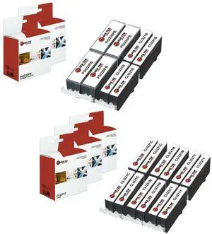 Laser Tek Services Compatible High Yield Ink Cartridge Replacement for Canon PGI-220 CLI-221 Works with Canon Pixma iP3600 iP4600, MP540 Printers (Pigment Black, Black, Cyan, Magenta, Yellow, 20 Pack)