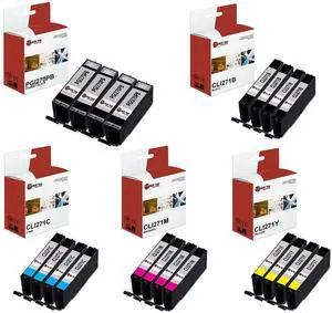 Laser Tek Services Compatible High Yield Ink Cartridge Replacement for Canon PGI-270 CLI-271 Works with Canon Pixma MG5720 MG5721 TS5020 Printers (Pigment Black, Black, Cyan, Magenta, Yellow, 20 Pack)
