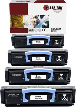 Laser Tek Services® 4 pack Dell 2330 (330-2650) Black Compatible Replacement Toner Cartridges