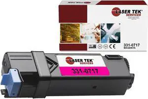 Laser Tek Services Compatible Toner Cartridge Replacement for Dell 331-0717 Works with Dell 2150 2150CDN 2150CN 2155 2155CDN 2155CN Printers (Magenta, 1 Pack) - 2,500 Pages