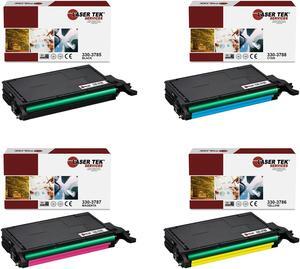 Laser Tek Services Compatible Toner Cartridge Replacement for Dell 2145 330-3785 330-3788 330-3787 330-3786 Works with Dell Color Laser 2145CN Printers (Black, Cyan, Magenta, Yellow, 4 Pack)