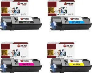 4Pk LTS 2150 B C M Y Compatible for Dell 2150 2150CDN 2150CN Toner Cartridge