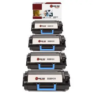 4Pk LTS 3320131 Black High Yield Compatible for Dell B5460 Toner Cartridge