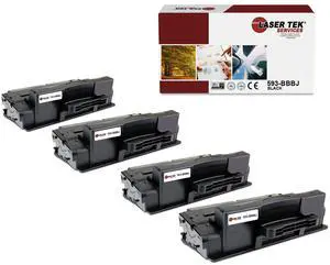 4Pk LTS B2375 593-BBBJ Black Compatible for Dell B2375dfw B2375dnf Cartridge