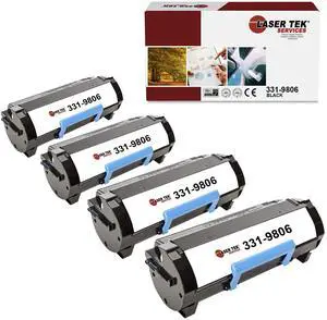 4Pk LTS 331-9806 Black HY Compatible for Dell B2360 B3460 B3465 Toner Cartridge