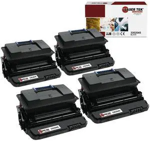 Laser Tek Services Compatible Toner Cartridge Replacement for Dell 5330 3302045 Works with Dell 5330 DN 5330DN Printers (Black, 4 Pack) - 20,000 Pages