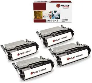 Laser Tek Services Compatible Toner Cartridge Replacement for Dell 5230 3306991 Works with Dell 5230 5230N 5230DN 5350 5350DN Printers (Black, 4 Pack) - 21,000 Pages