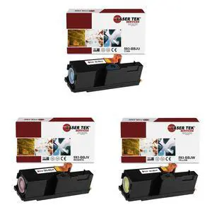 3Pk LTS E525 C M Y Compatible for Dell Multi-Function E525w Toner Cartridge