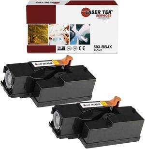 Laser Tek Services Compatible Toner Cartridge Replacement for Dell E525 593-BBJX (E525K) Works with Dell Multi-Function E525w Printers (Black, 2 Pack) - 2,000 Pages