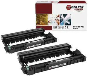Laser Tek Services Compatible Drum Unit Replacement for Dell E310DR Works with Dell E310dw E514dw E515dn E515dw Printers (Black, 2 Pack) - 12,000 Pages