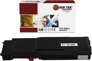 Laser Tek Services Compatible Toner Cartridge Replacement for Dell C3760 331-8434 Works with Dell C3760dn C3760n C3765dnf Printers (Magenta, 1 Pack) - 9,000 Pages
