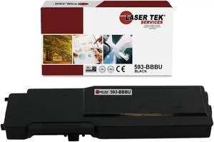 Laser Tek Services Compatible Toner Cartridge Replacement for Dell C2660 593-BBBU Works with Dell C2660dn C2665dnf C2665dn Printers (Black, 1 Pack) - 6,000 Pages