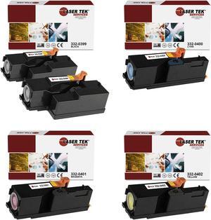 Laser Tek Services Compatible Toner Cartridge Replacement for Dell C1660 332-0339 332-0400 332-0401 332-0402 Works with Dell C1660w C1660 C1660cnw Printers (Black, Cyan, Magenta, Yellow, 5 Pack)