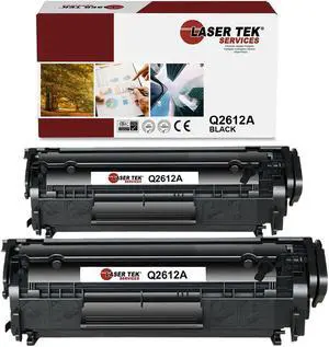 Laser Tek Services® 2 Pack HP Q2612A (12A) Compatible Replacement Toner Cartridges