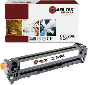 Laser Tek Services Compatible Toner Cartridge Replacement for HP 128A CE320A Works with HP Laserjet Pro CP1525N CP1525NW CM1415FN MFP Printers (Black, 1 Pack) - 2,000 Pages