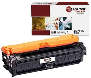 Laser Tek Services Compatible Toner Cartridge Replacement for HP 307A CE741A Works with HP Color Laserjet CP5225 CP5225dn CP5225n Printers (Cyan, 1 Pack) - 7,300 Pages