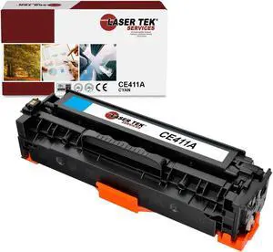 Laser Tek Services Compatible Toner Cartridge Replacement for HP 305A CE411A Works with HP Laserjet Pro M451dn M451dw M451nw M475dn Printers (Cyan, 1 Pack) - 2,600 Pages