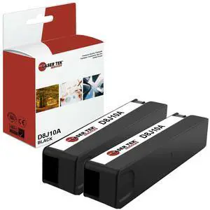 Laser Tek Services Compatible Ink Cartridge Replacement for HP 980 D8J10A Works with HP OfficeJet Enterprise X555dn X555xh X585dn Printers (Black, 2 Pack) - 10,000 Pages