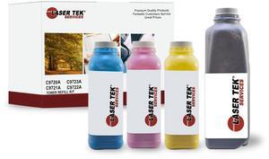 Laser Tek Services ® 4 Pack Toner Refill with chips for HP Color LaserJet 4600 4650 641A C9720A C9721A C9722A C9723A
