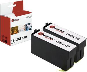 2Pk LTS 802XL Black HY Remanufactured for Epson WorkForce WF-4720 4730 4734 Ink