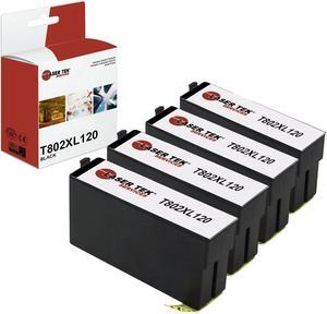 4Pk LTS 802XL Black HY Remanufactured for Epson WorkForce WF-4720 4730 4734 Ink