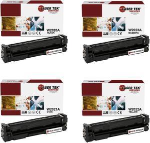 Laser Tek Services Compatible Toner Cartridge Replacement for HP 414A W2020A W2021A W2022A W2023A Works with HP Color LaserJet Pro M454, MFP M479 Printers (Black, Cyan, Magenta, Yellow, 4 Pack)