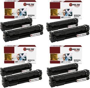 Laser Tek Services Compatible Toner Cartridge Replacement for HP 414A W2020A W2021A W2022A W2023A Works with HP Color LaserJet Pro M454, MFP M479 Printers (Black, Cyan, Magenta, Yellow, 8 Pack)