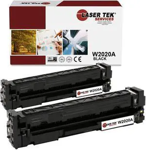 Laser Tek Services Compatible Toner Cartridge Replacement for HP 414A W2020A Works with HP Color LaserJet Pro M454, MFP M479 Printers (Black, 2 Pack) - 2,400 pages