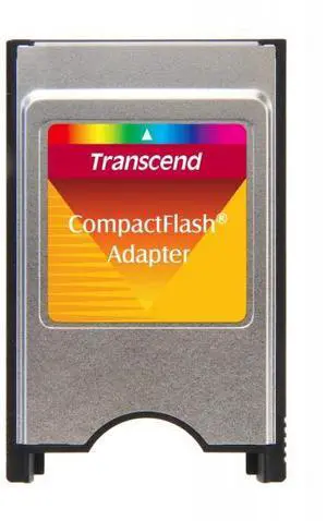 Transcend PCMCIA ATA Adapter. Convert CompactFlash CF Card to PCMCIA slot. Model TS0MCF2PC Transcend PCMCIA ATA Adapter. Convert CompactFlash CF Card to PCMCIA slot. Model TS0MCF2PC