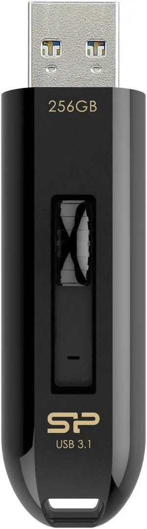 Silicon Power 256GB Blaze B21 USB3.1 Flash Drive Black With Sliding USB Connector Model SP256GBUF3B21V1K