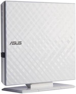 ASUS 8X USB2.0 DVD+/-RW Slim External CD & DVD White Writer Retail Model SDRW-08D2S-U/WHT/G/AS