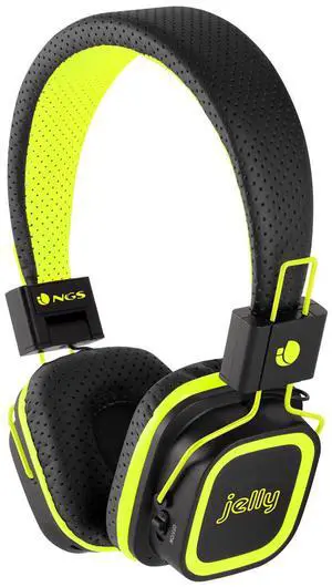 NGS Artica Jelly Bluetooth Stereo Headphones with Micro SD Card Slot Color Yellow Model YELLOWARTICAJELLY NGS Artica Jelly Bluetooth Stereo Headphones with Micro SD Card Slot Color Yellow Model YELLOWARTICAJELLY