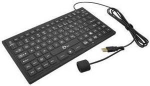 SIIG JK-US0911-S1 Industrial/Medical Grade Washable Backlit Keyboard with Pointing Device