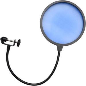 Seismic Audio - SA-MicScreenBlue - Flexible Microphone Wind Screen Studio Mic Pop Filter Blue