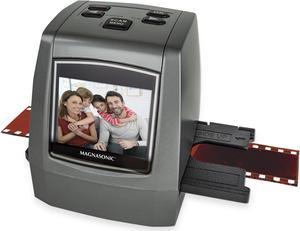 Magnasonic All-In-One High Resolution 24MP Film Scanner, Converts 35mm/126KPK/110/Super 8 Films, Slides, Negatives into Digital Photos, Vibrant 2.4" LCD Screen, Impressive 128MB Built-In Memory