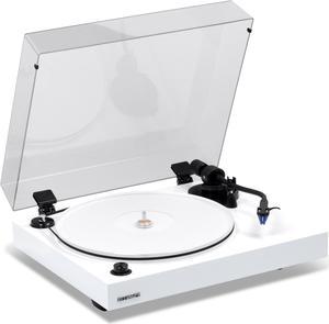 Fluance RT85 Reference High Fidelity Vinyl Turntable Record Player with Ortofon 2M Blue Cartridge, Acrylic Platter, Speed Control Motor High Mass MDF Wood Plinth Vibration Isolation Feet - Piano White