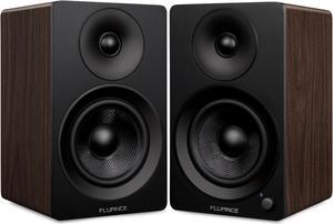 Fluance Ai41 Powered 2-Way 2.0 Stereo Bookshelf Speakers with 5" Drivers, 90W Amplifier for Turntable, TV, PC and Bluetooth 5 Wireless Music Streaming with RCA, Optical, Subwoofer Out (Natural Walnut)