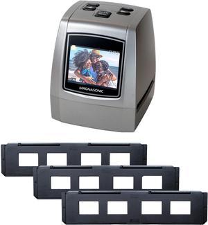 Magnasonic All-In-One High Resolution 24MP Film Scanner with 2.4" Screen, 35mm Slide Film Holders, Converts 35mm/126KPK/110/Super 8 Films Slides Negatives into Digital Photos, 128MB Built-In Memory