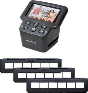 Magnasonic All-In-One 24MP Film Scanner with Large 5" Display & HDMI, Long Tray 35mm Negative Film Holders, Converts 35mm/126/110/Super 8 Film & 135/126/110 Slides into Digital Photos, Built-in Memory