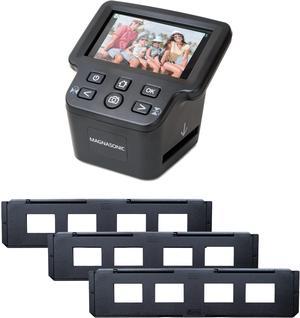 Magnasonic All-In-One 24MP Film Scanner with Large 5" Display & HDMI, Long Tray 35mm Slide Film Holders, Converts 35mm/126/110/Super 8 Film & 135/126/110 Slides into Digital Photos, Built-in Memory