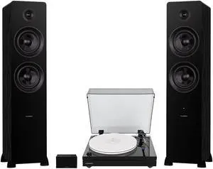 Fluance RT87 Reference High Fidelity Dual-Plinth Turntable (Piano Black), Ai81 Powered Floorstanding Tower Speakers (Black Ash), PA10 Phono Preamp Fluance RT87 Reference High Fidelity Dual-Plinth Turntable (Piano Black), Ai81 Powered Floorstanding Tower Speakers (Black Ash), PA10 Phono Preamp