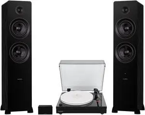 Fluance RT87 Reference High Fidelity Dual-Plinth Turntable (Piano Black), Ai81 Powered Floorstanding Tower Speakers (Black Ash), PA10 Phono Preamp Fluance RT87 Reference High Fidelity Dual-Plinth Turntable (Piano Black), Ai81 Powered Floorstanding Tower Speakers (Black Ash), PA10 Phono Preamp