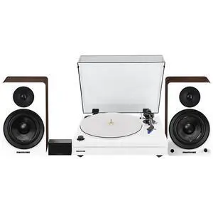 Fluance RT87 Reference High Fidelity Dual-Plinth Turntable (Piano White), Ai61 Powered Speakers (White Walnut), PA10 Phono Preamp Fluance RT87 Reference High Fidelity Dual-Plinth Turntable (Piano White), Ai61 Powered Speakers (White Walnut), PA10 Phono Preamp
