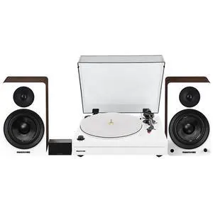 Fluance RT87 Reference High Fidelity Dual-Plinth Turntable (Piano White), Ai61 Powered Speakers (White Walnut), PA10 Phono Preamp Fluance RT87 Reference High Fidelity Dual-Plinth Turntable (Piano White), Ai61 Powered Speakers (White Walnut), PA10 Phono Preamp