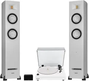 Fluance RT87 Reference High Fidelity Dual-Plinth Turntable, Ri91 Reference Stereo Powered Tower Speakers, PA10 Phono Preamp (Piano White) Fluance RT87 Reference High Fidelity Dual-Plinth Turntable, Ri91 Reference Stereo Powered Tower Speakers, PA10 Phono Preamp (Piano White)