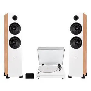 Fluance RT87 Reference High Fidelity Dual-Plinth Turntable (Piano White), Ai81 Powered Floorstanding Tower Speakers (Lucky Bamboo), PA10 Phono Preamp Fluance RT87 Reference High Fidelity Dual-Plinth Turntable (Piano White), Ai81 Powered Floorstanding Tower Speakers (Lucky Bamboo), PA10 Phono Preamp